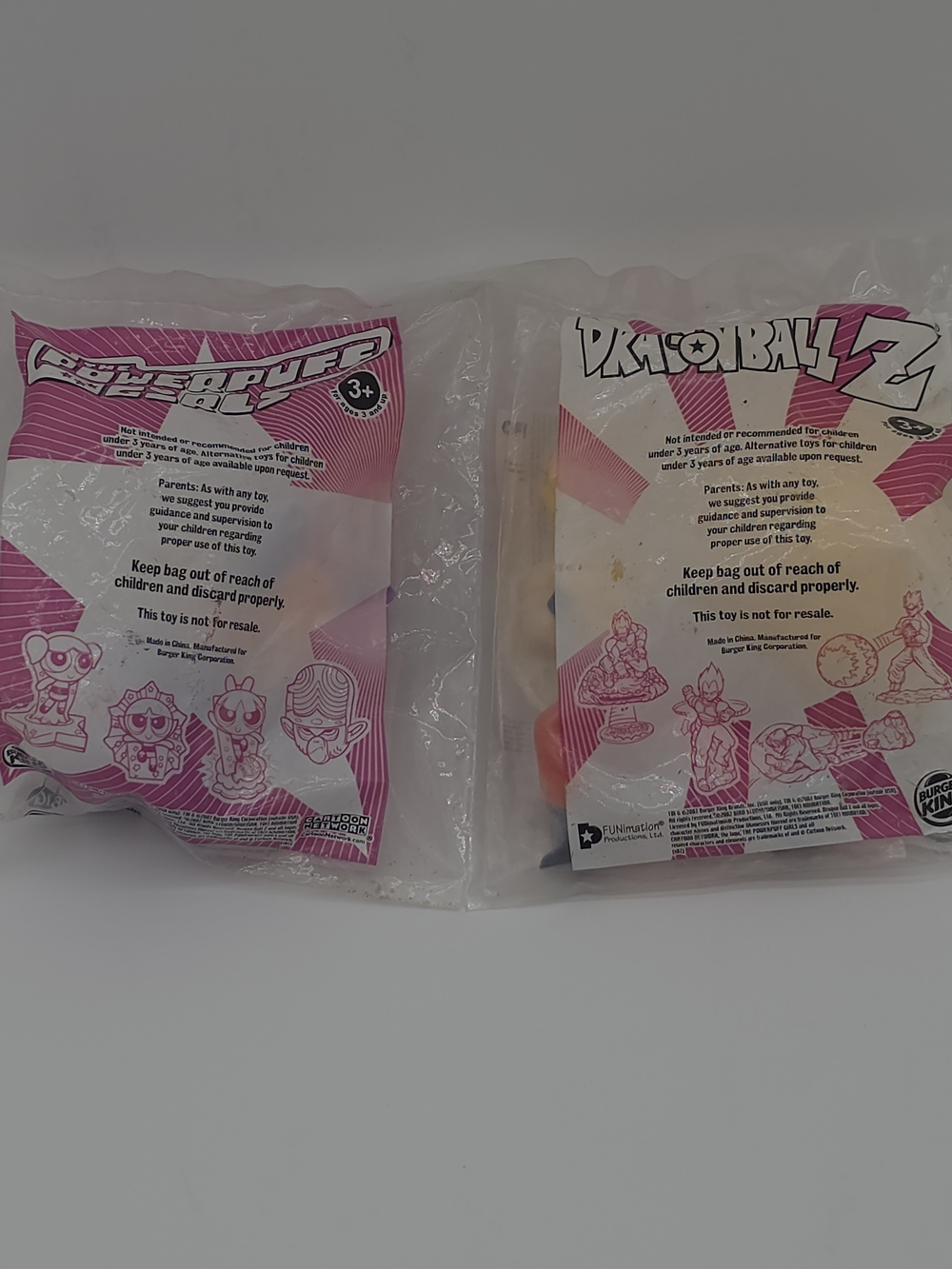 2002 DragonBall Z SS Goku & Powerpuff Girls Blossom Burger King Kids Toy New